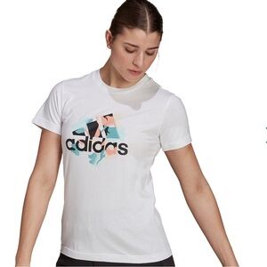 Adidas Women's Floral Badge of Sport Tee